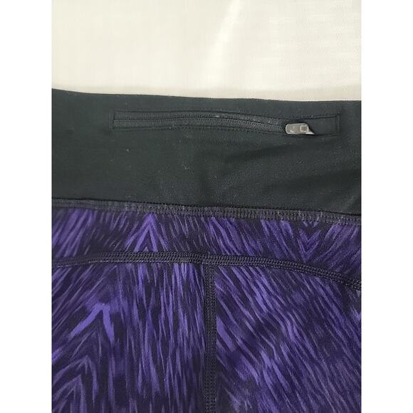 Nike Dri-Fit Capri Leggings Women’s Purple Print Wide Waistband Pocket - Picture 9 of 9